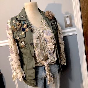 Floral Bohemian Waist Tie Blouse